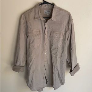 Durable pearl snap button down